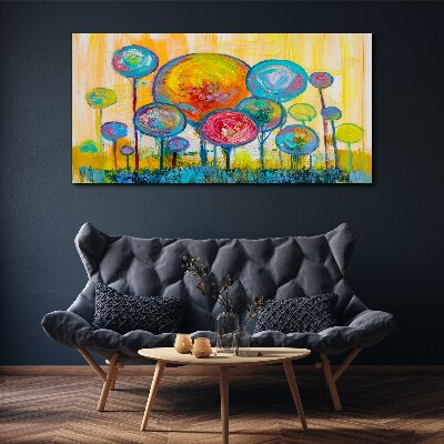 Tablou canvas Cercuri colorate împotriva soarelui