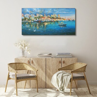 Tablou canvas Port City in the Sun