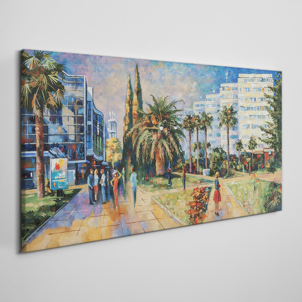 Tablou canvas Peisaj tropical al unei plimbări în oraș
