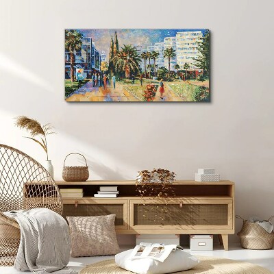 Tablou canvas Peisaj tropical al unei plimbări în oraș