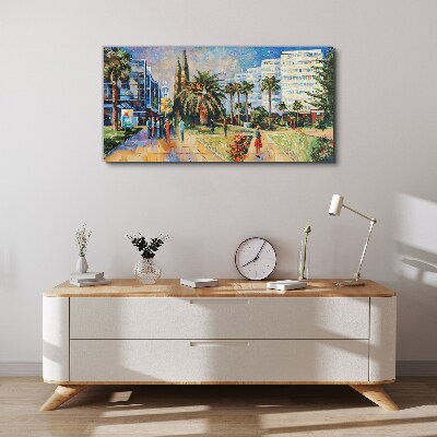 Tablou canvas Peisaj tropical al unei plimbări în oraș