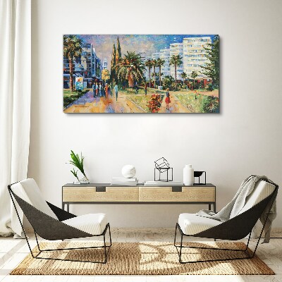 Tablou canvas Peisaj tropical al unei plimbări în oraș