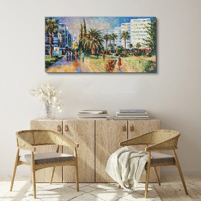 Tablou canvas Peisaj tropical al unei plimbări în oraș