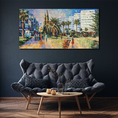 Tablou canvas Peisaj tropical al unei plimbări în oraș