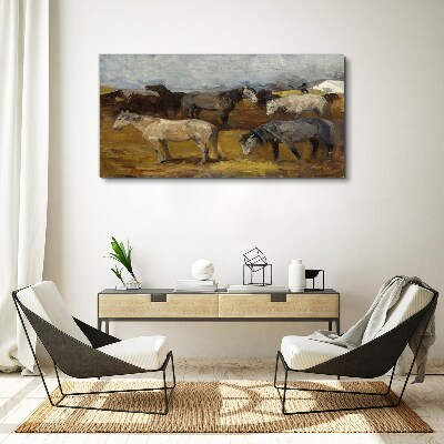 Tablou canvas Peisaj pastoral cu cai