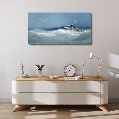 Tablou canvas Pictură ocean mare navă