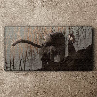 Tablou canvas Pantera Neagră și Figura misterioasă