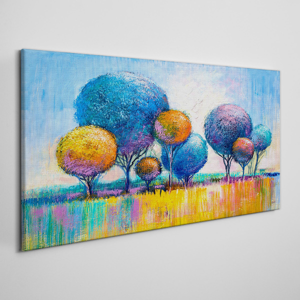 Tablou canvas Copaci colorați în soarele de vară