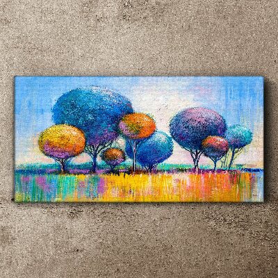 Tablou canvas Copaci colorați în soarele de vară