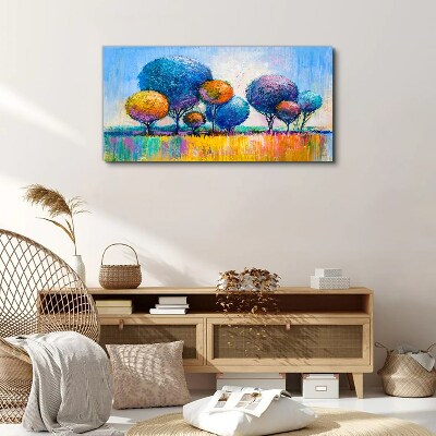Tablou canvas Copaci colorați în soarele de vară