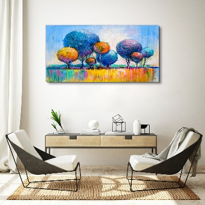 Tablou canvas Copaci colorați în soarele de vară