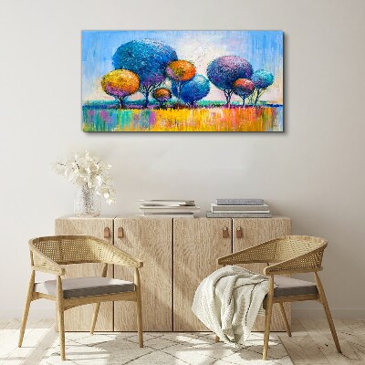 Tablou canvas Copaci colorați în soarele de vară