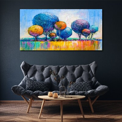 Tablou canvas Copaci colorați în soarele de vară