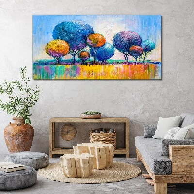 Tablou canvas Copaci colorați în soarele de vară