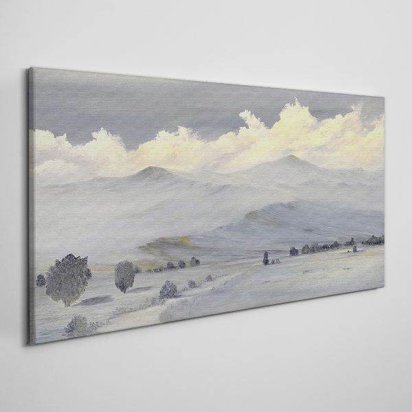 Tablou canvas Panoramă de munte cețoasă