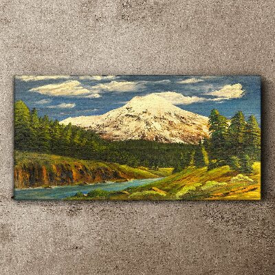 Tablou canvas Peisaj montan cu un râu