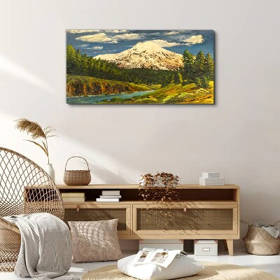 Tablou canvas Peisaj montan cu un râu