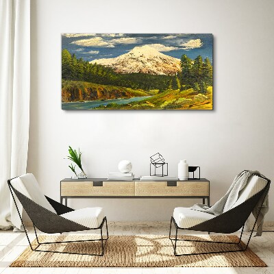 Tablou canvas Peisaj montan cu un râu