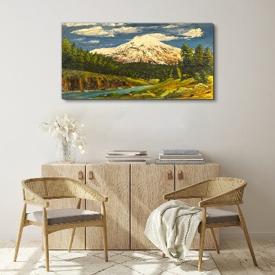 Tablou canvas Peisaj montan cu un râu