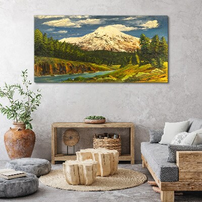 Tablou canvas Peisaj montan cu un râu