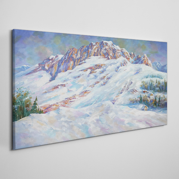 Tablou canvas Peisaj montan de iarnă
