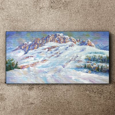 Tablou canvas Peisaj montan de iarnă