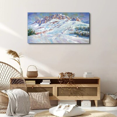 Tablou canvas Peisaj montan de iarnă