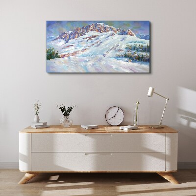 Tablou canvas Peisaj montan de iarnă