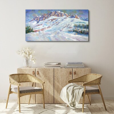 Tablou canvas Peisaj montan de iarnă