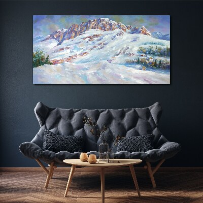 Tablou canvas Peisaj montan de iarnă