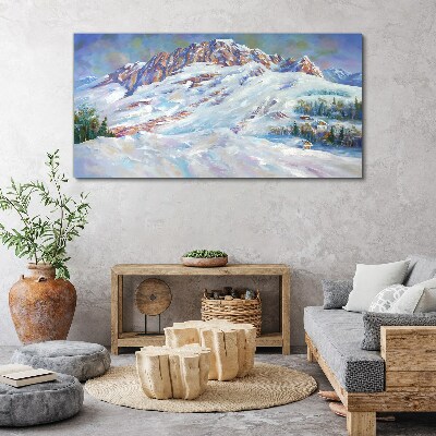 Tablou canvas Peisaj montan de iarnă
