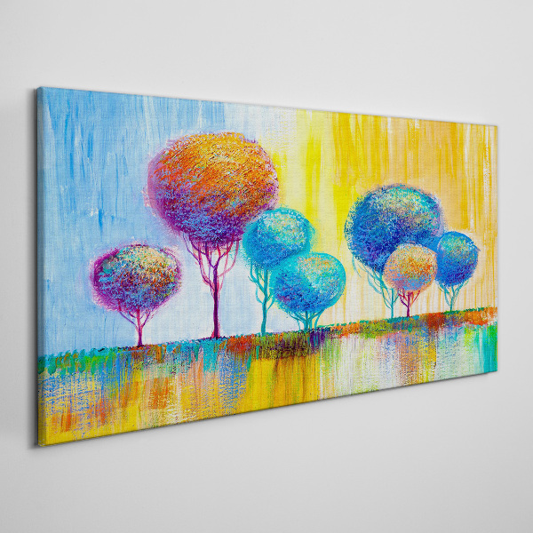 Tablou canvas Copaci colorați în lumina apusului
