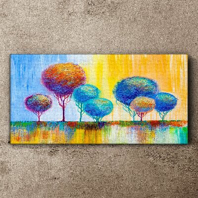 Tablou canvas Copaci colorați în lumina apusului
