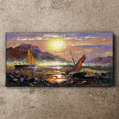 Tablou canvas Apus peste mare