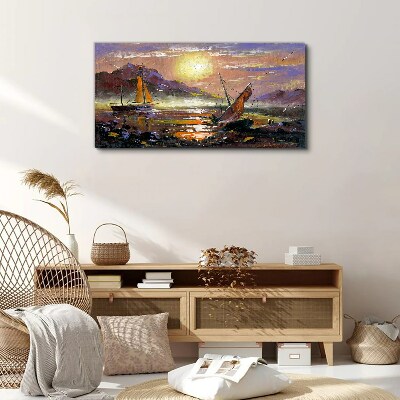 Tablou canvas Apus peste mare