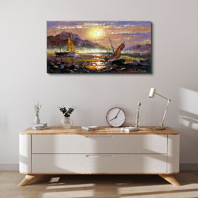 Tablou canvas Apus peste mare
