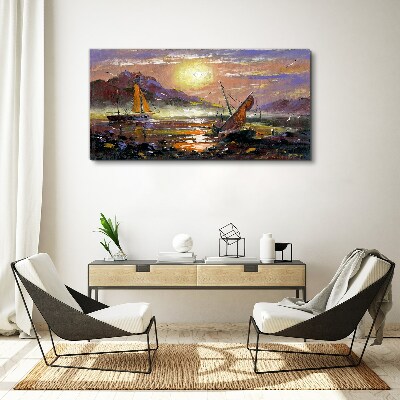 Tablou canvas Apus peste mare
