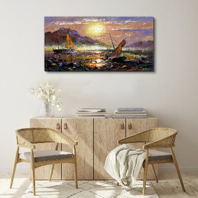 Tablou canvas Apus peste mare