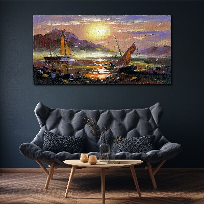 Tablou canvas Apus peste mare