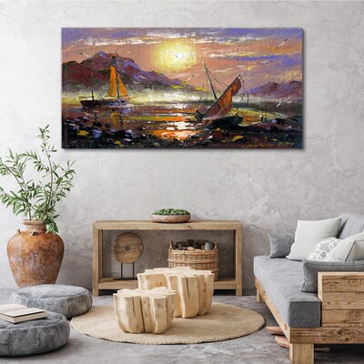 Tablou canvas Apus peste mare