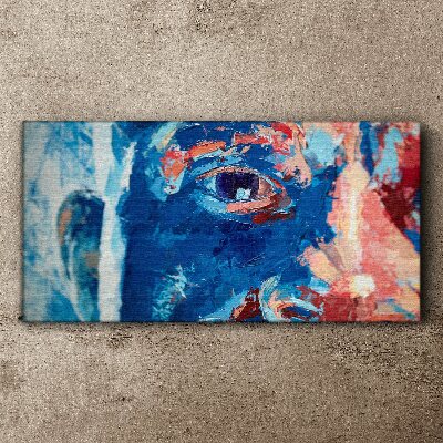 Tablou canvas Față intensă în nuanțe de albastru