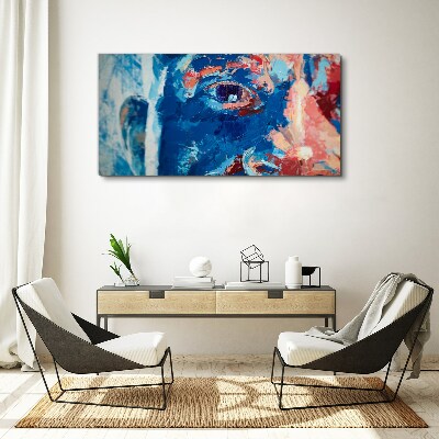 Tablou canvas Față intensă în nuanțe de albastru