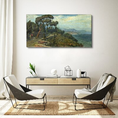 Tablou canvas Peisaj pe litoral cu un copac