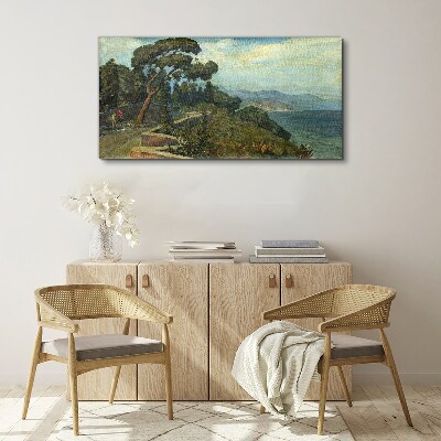 Tablou canvas Peisaj pe litoral cu un copac