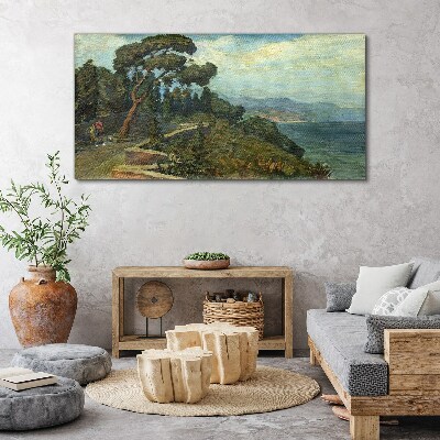 Tablou canvas Peisaj pe litoral cu un copac