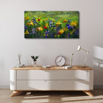 Tablou canvas Un peisaj floral în culori de primăvară