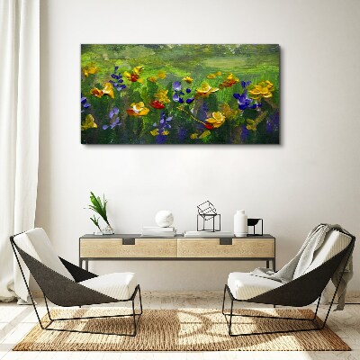 Tablou canvas Un peisaj floral în culori de primăvară