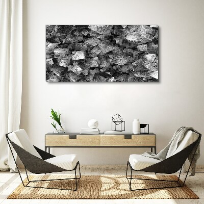 Tablou canvas Cuburi abstracte în tonuri monocromatice