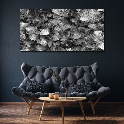 Tablou canvas Cuburi abstracte în tonuri monocromatice