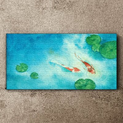 Tablou canvas Pictură cu animale pești koi